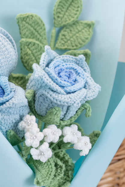 Blue Rose with Tulip Bouquet