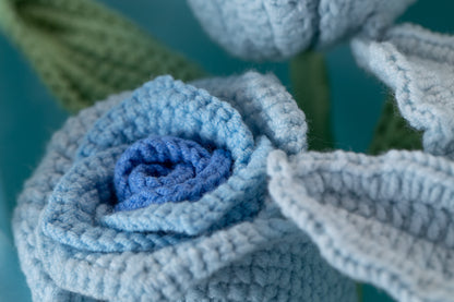 Small Blue Lily with Tulip Bouquet