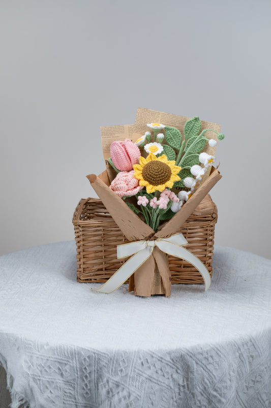 Small Pink Sunflower Bouquet