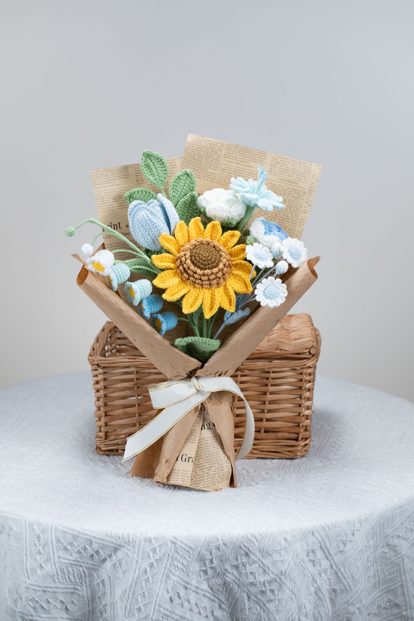 Blue Sunflower Bouquet