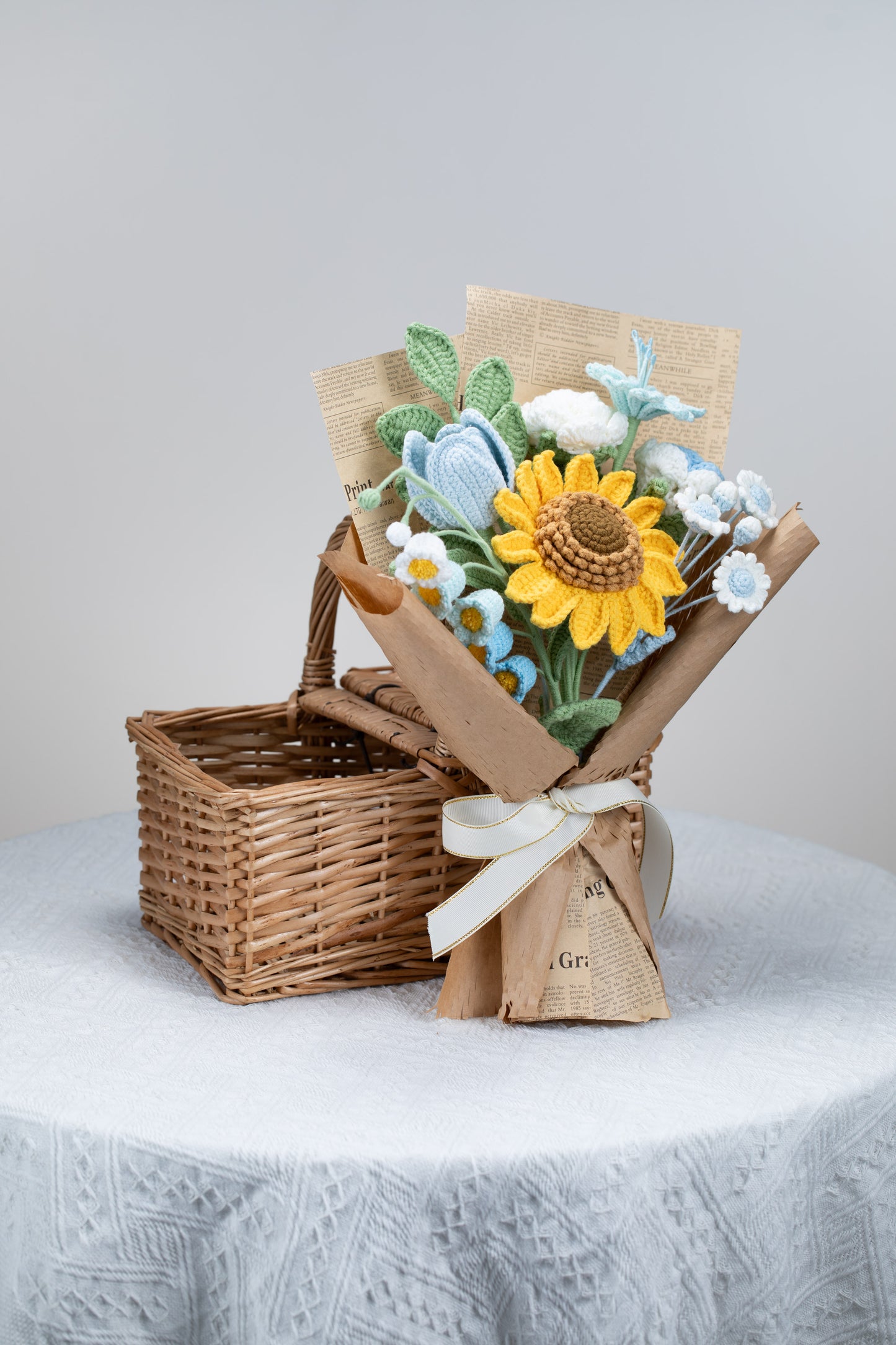 Blue Sunflower Bouquet