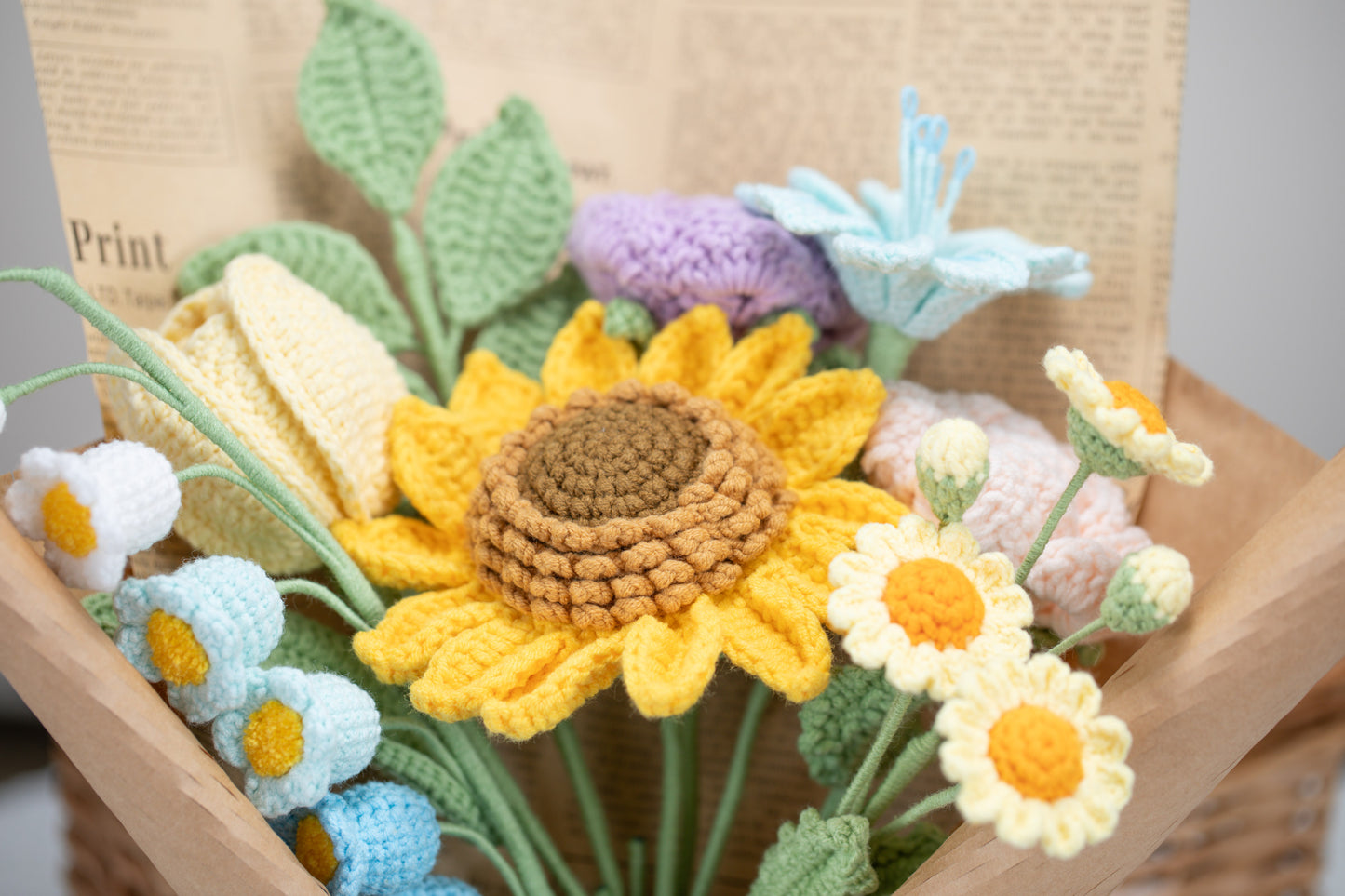 Rainbow color Sunflower Bouquet
