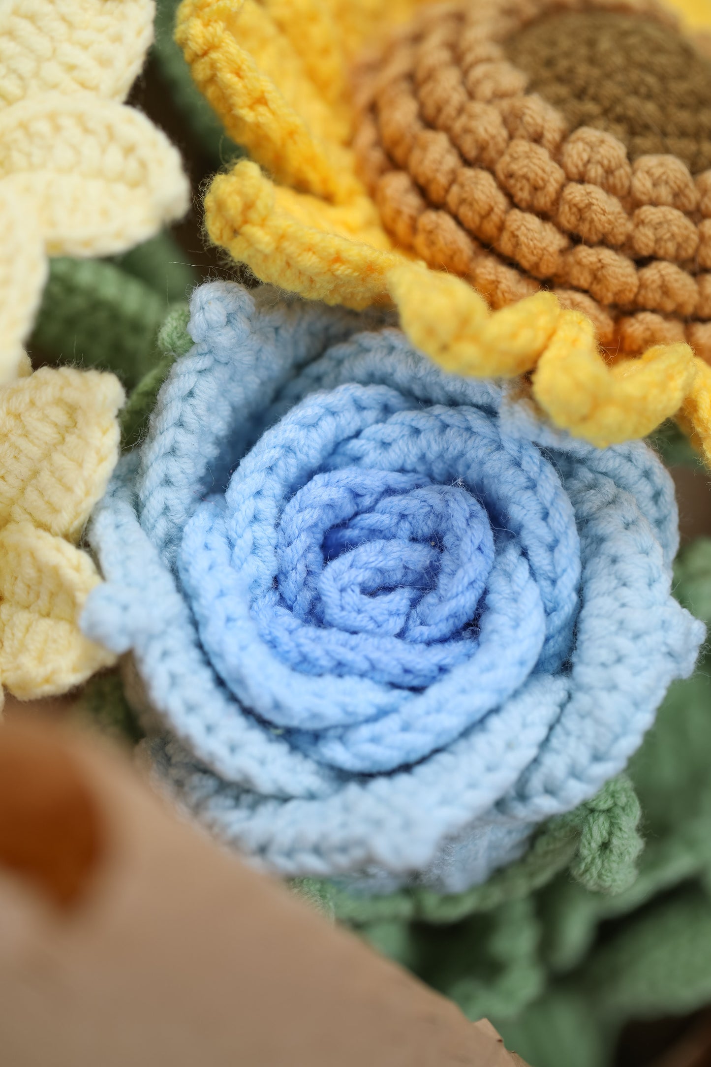 Blue Sunflower with Lily Bouquet
