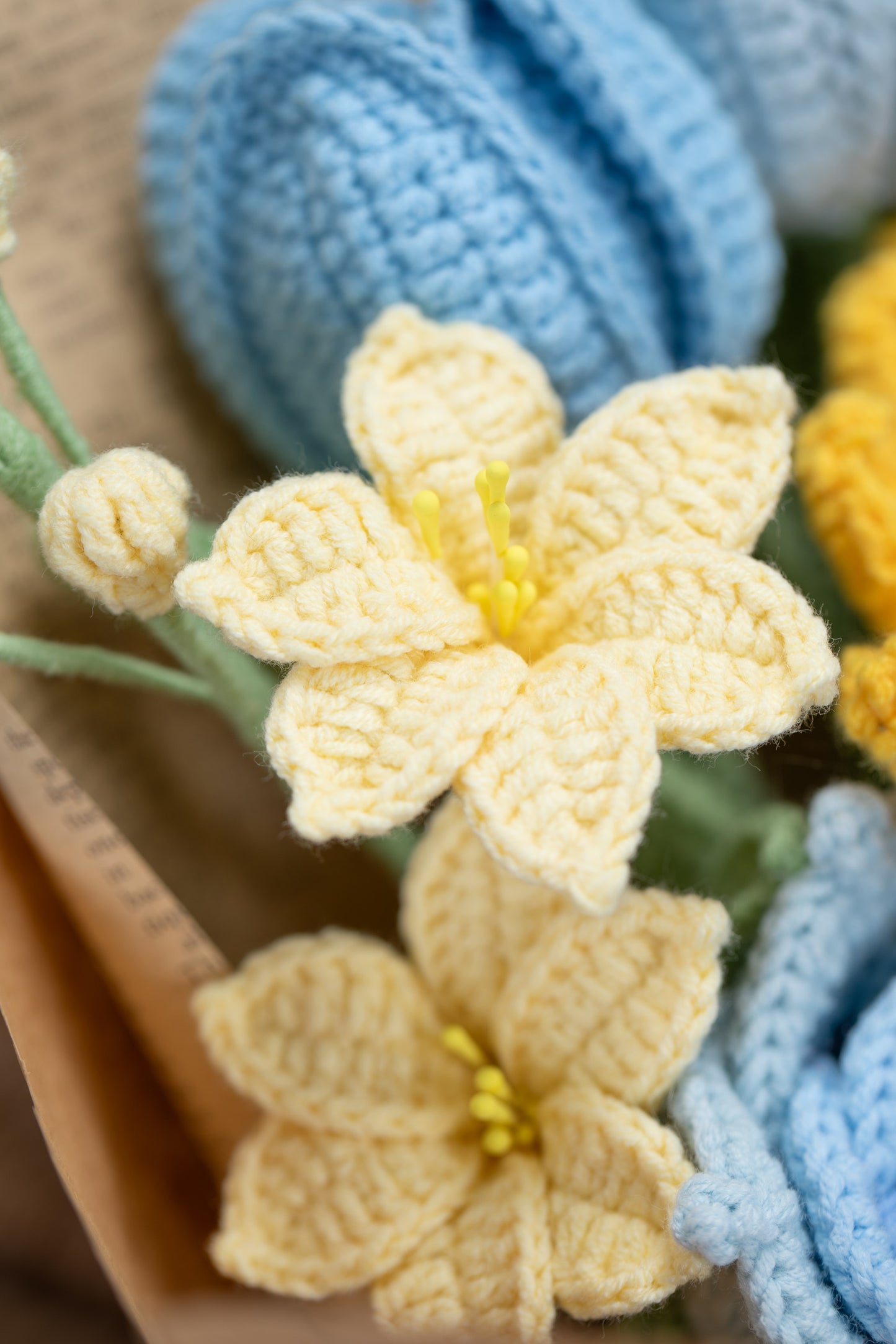 Blue Sunflower with Lily Bouquet