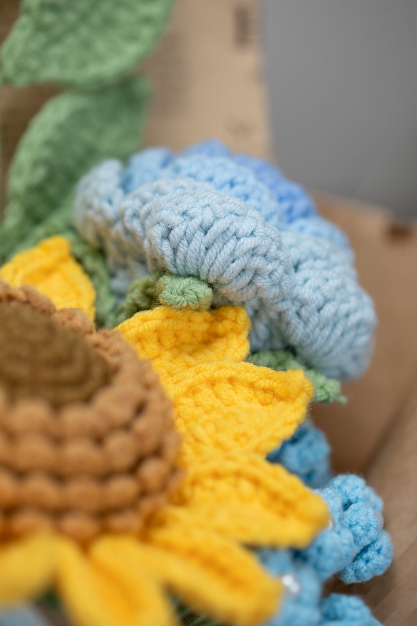 Blue Sunflower with Lily Bouquet