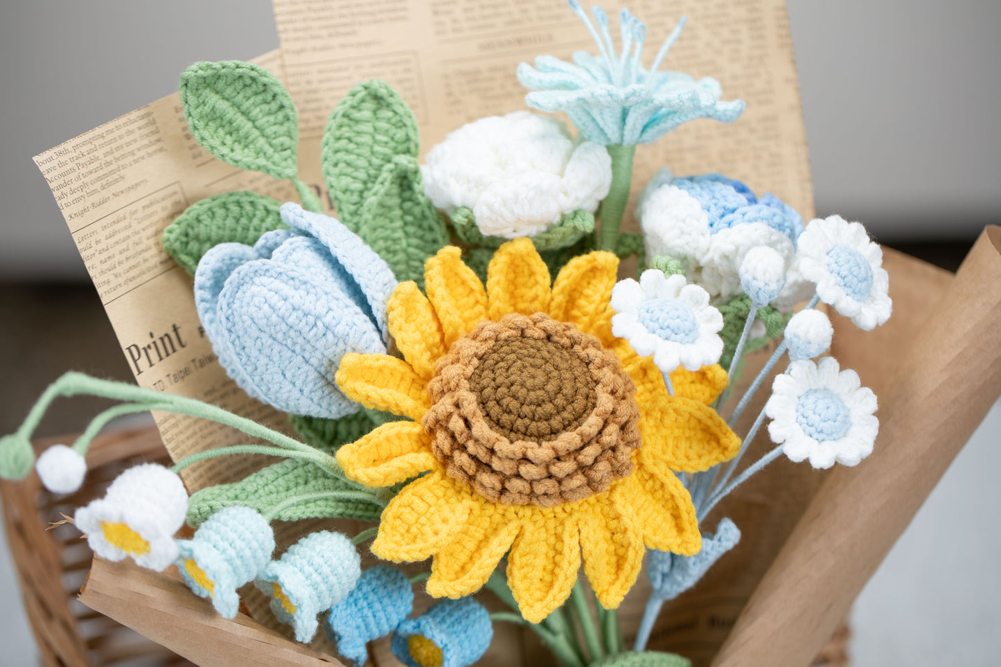 Blue Sunflower Bouquet