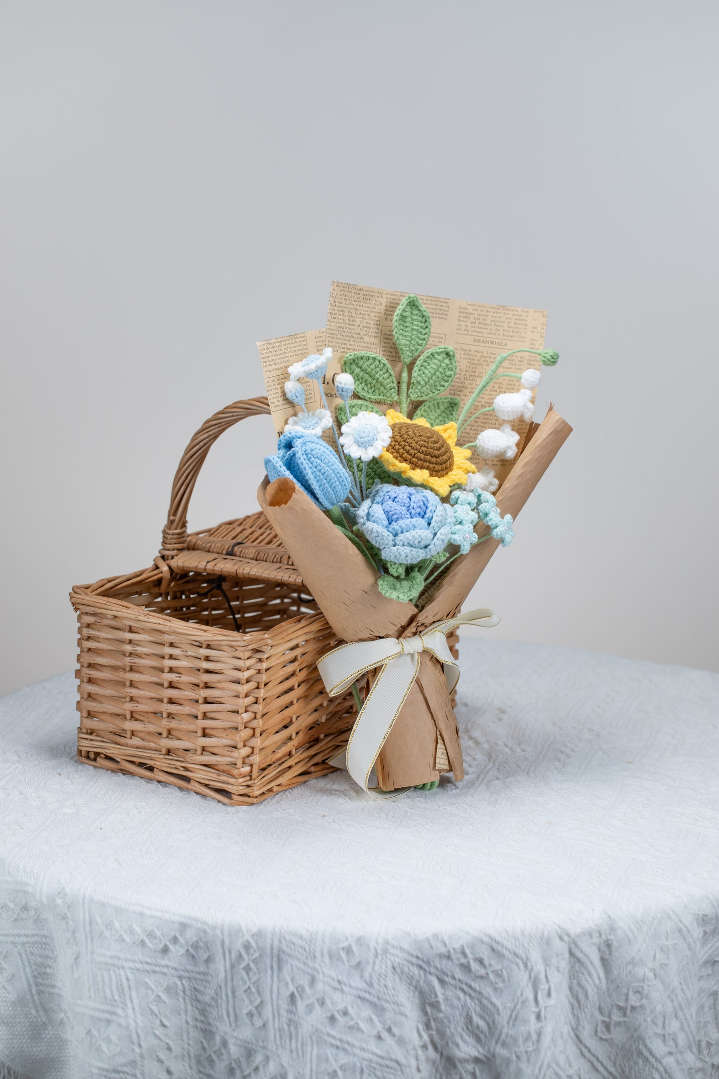 Small Blue Sunflower Bouquet