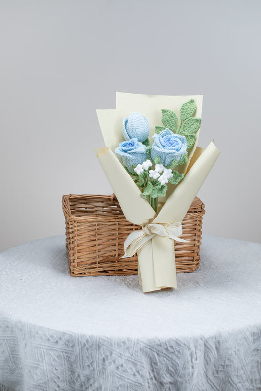 Blue Rose with Tulip Bouquet