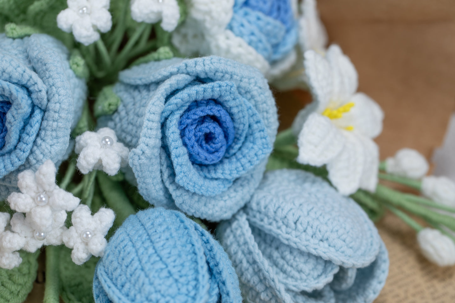 Blue Rose with Lily Bouquet