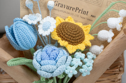 Small Blue Sunflower Bouquet