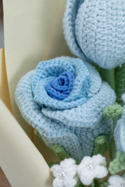 Blue Rose with Tulip Bouquet