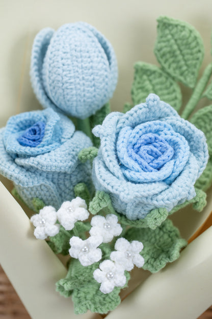 Blue Rose with Tulip Bouquet