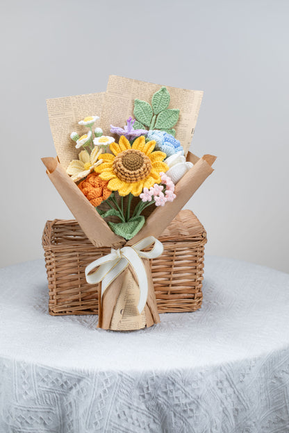 Large Rainbow Sunflower Bouquet