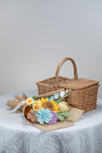 Rainbow color Sunflower Bouquet