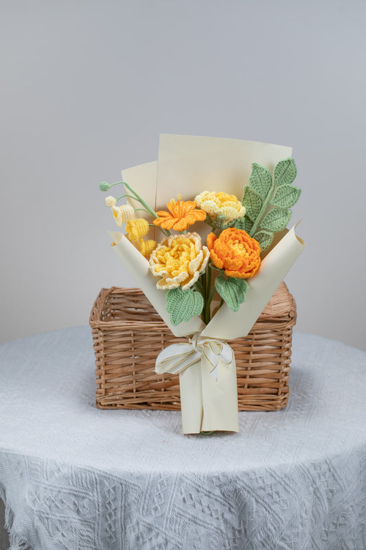 Orange Peony Bouquet