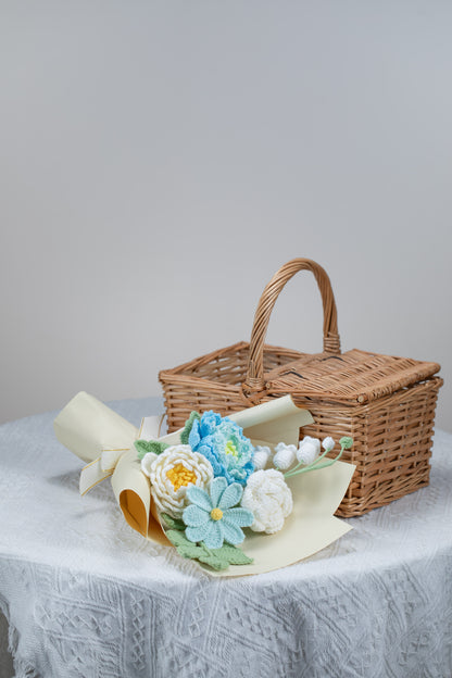 Blue Peony Bouquet