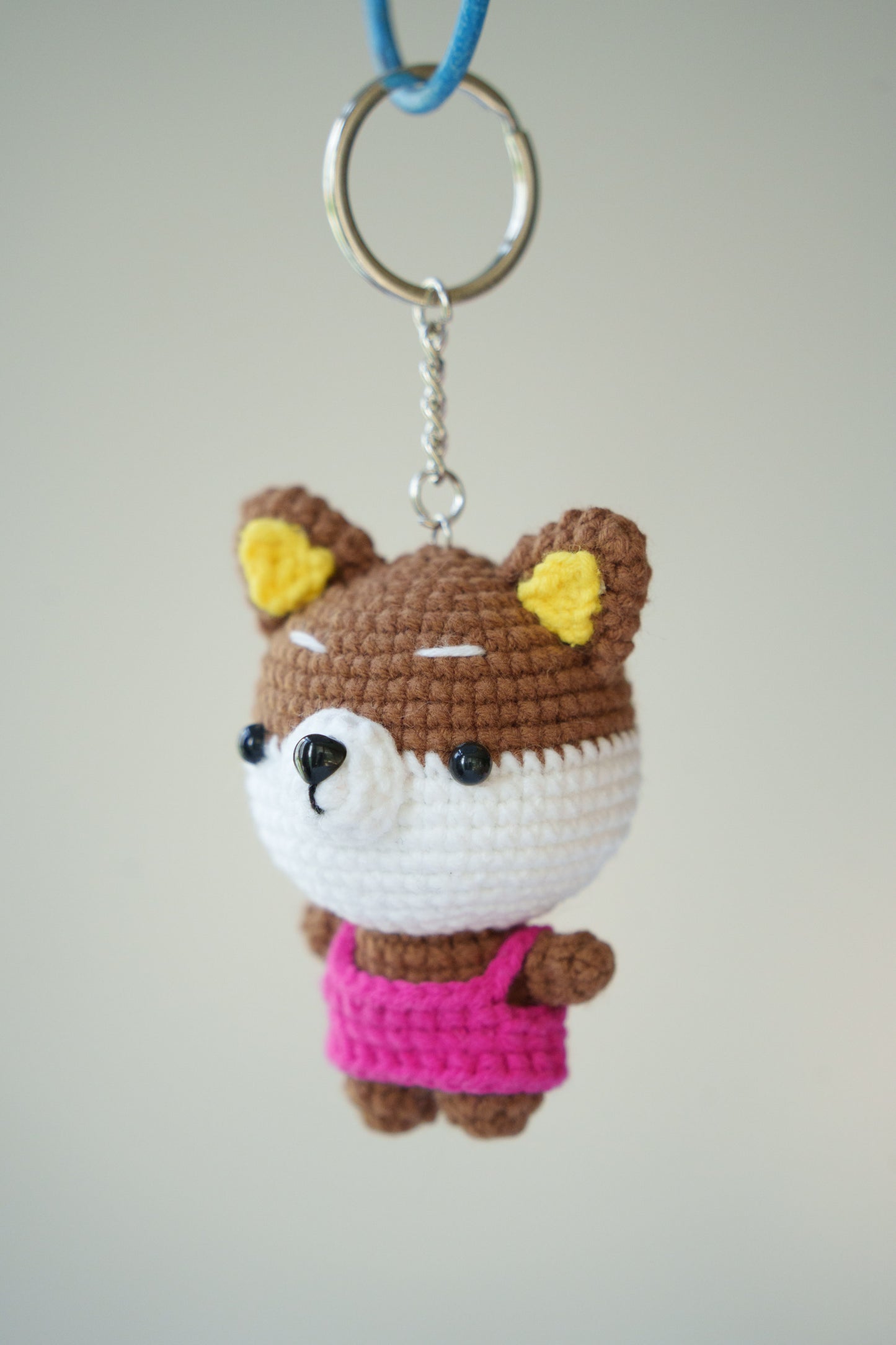 crochet doggy keychain