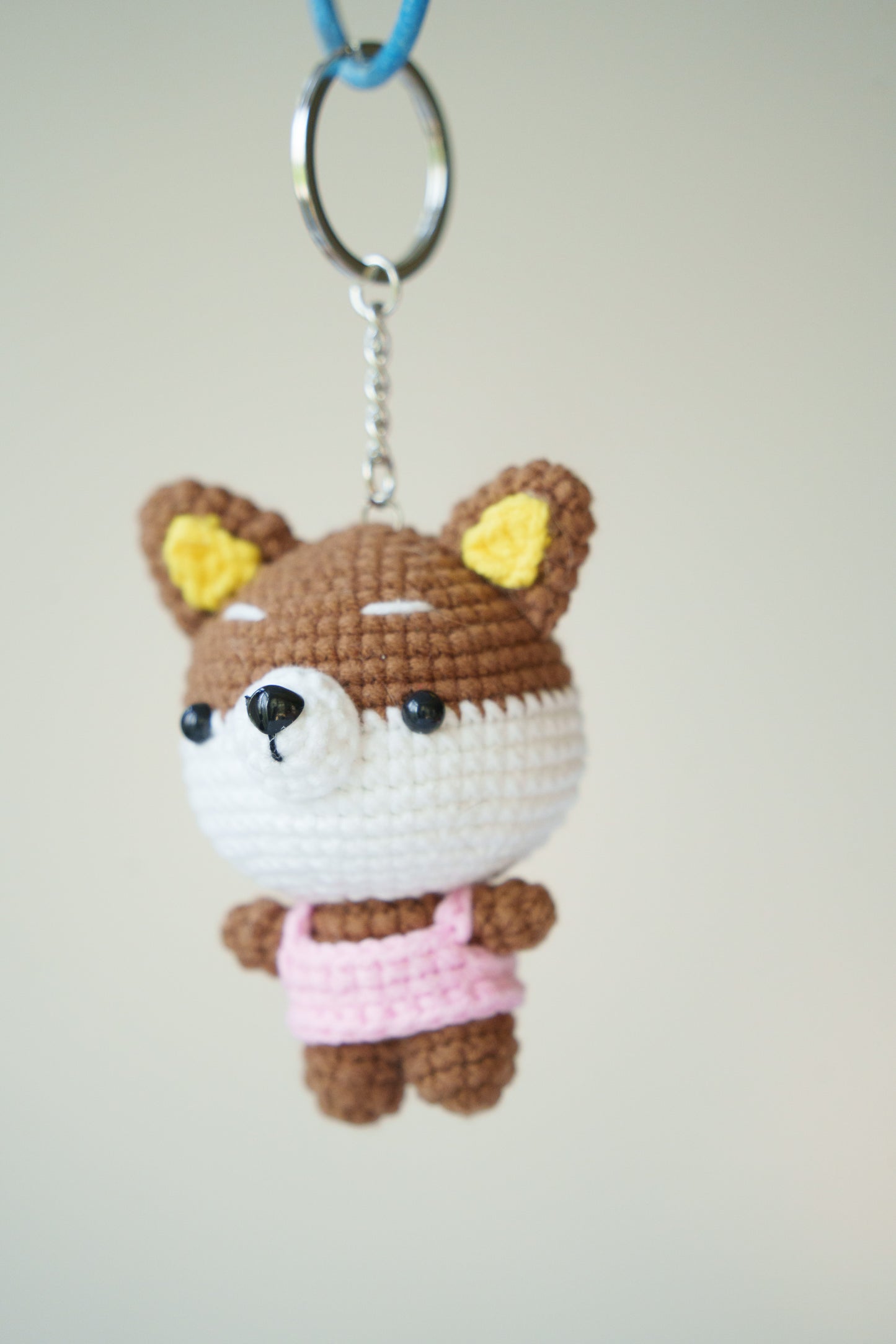 crochet doggy keychain