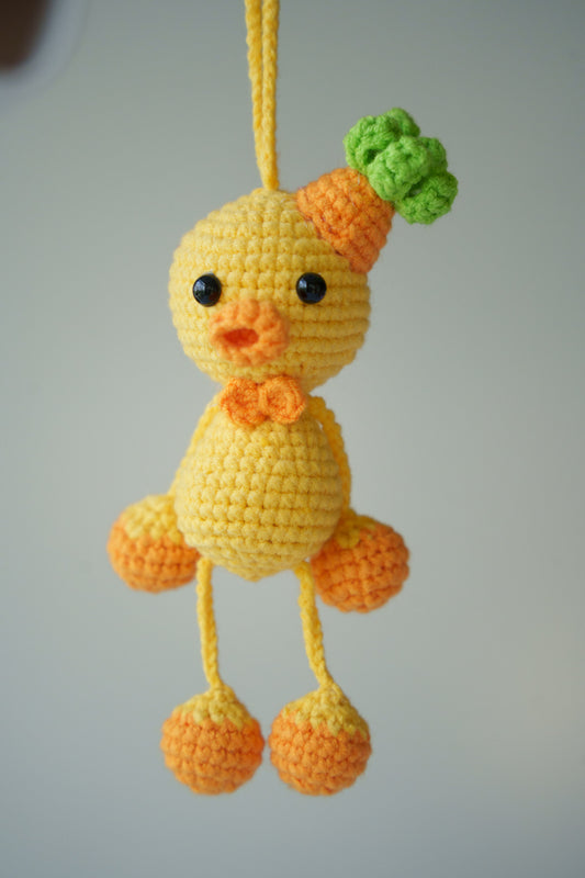 crochet duck keychain