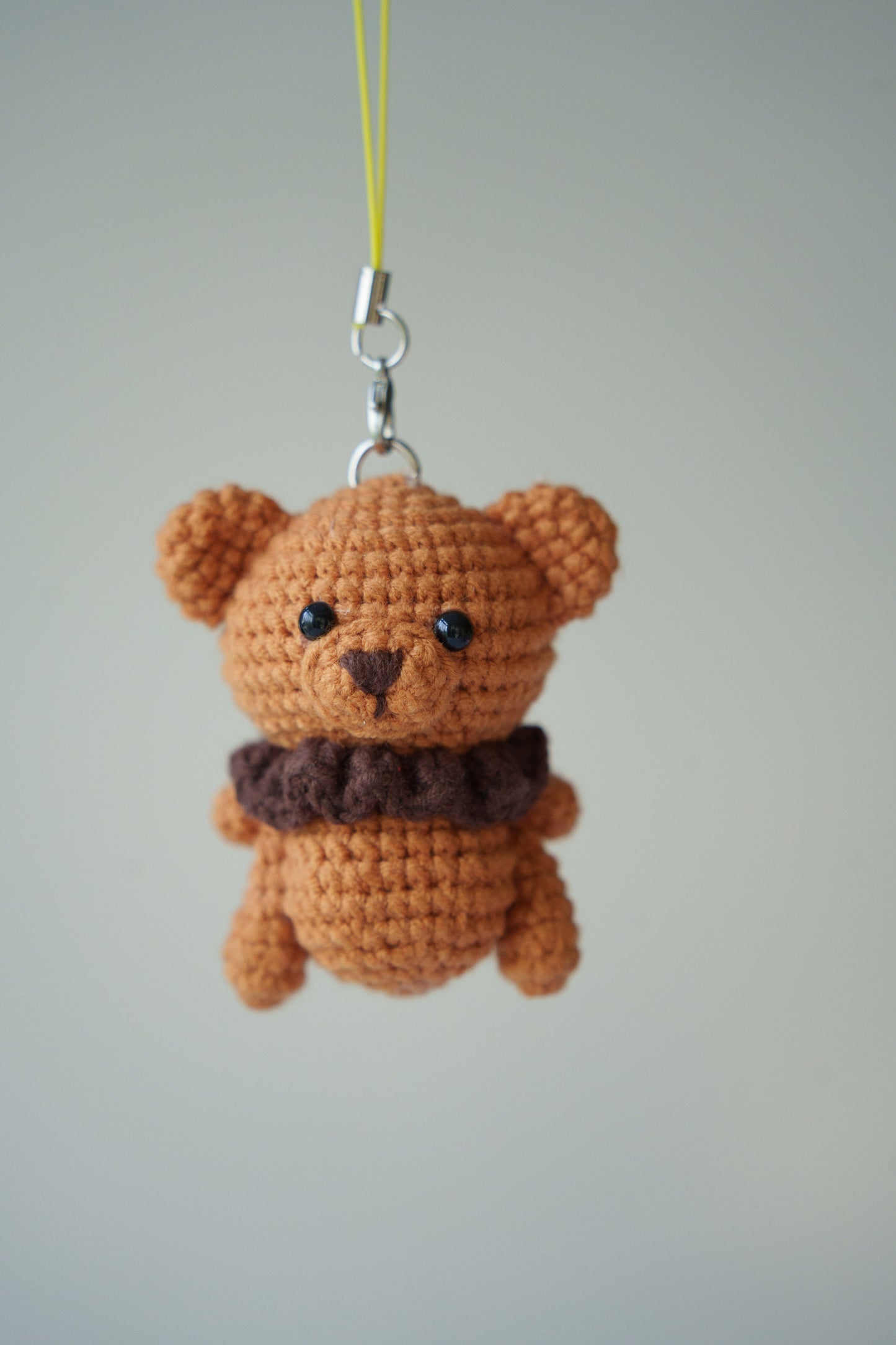 crochet bear keychain