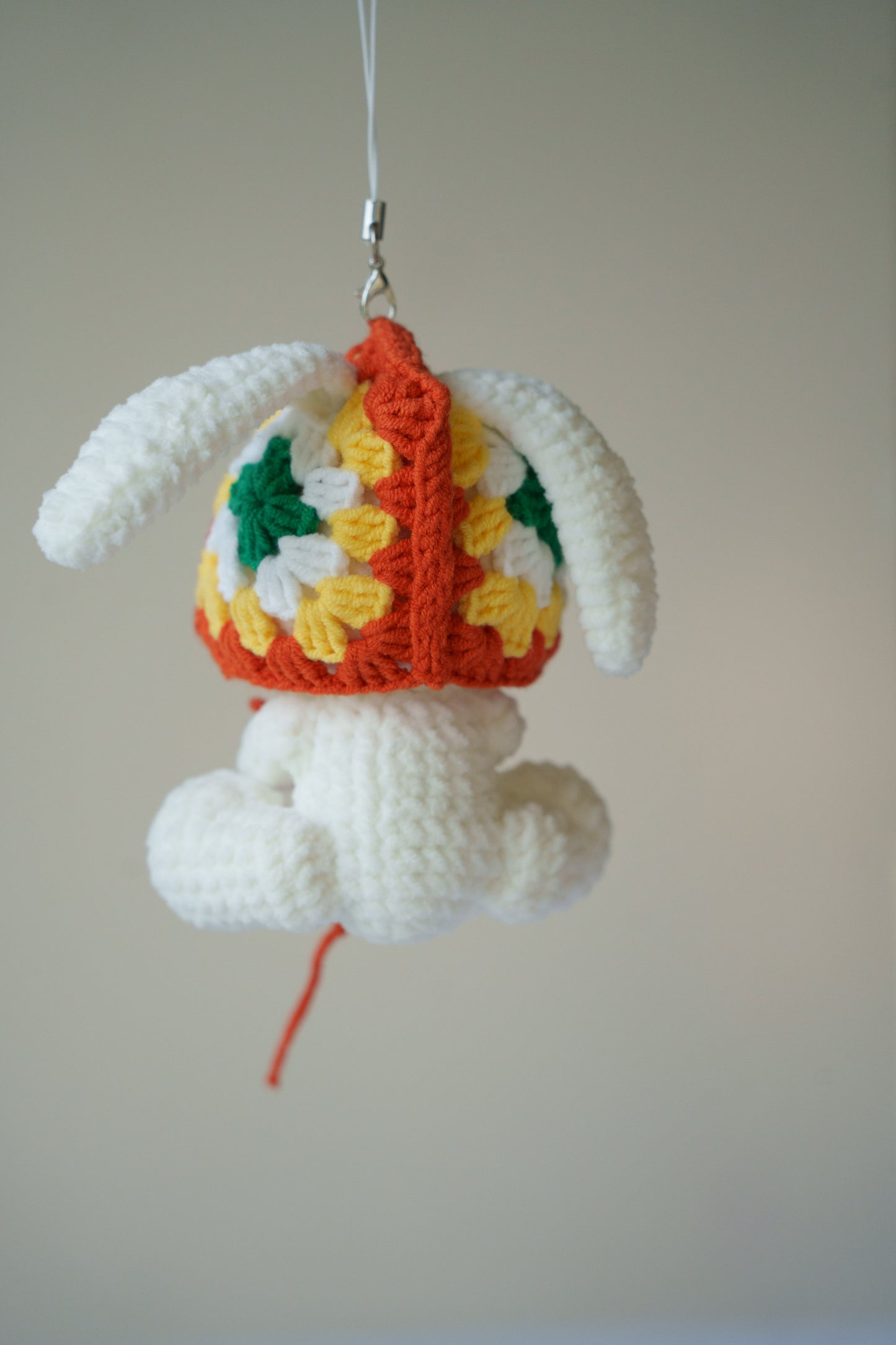 crochet bunny keychain