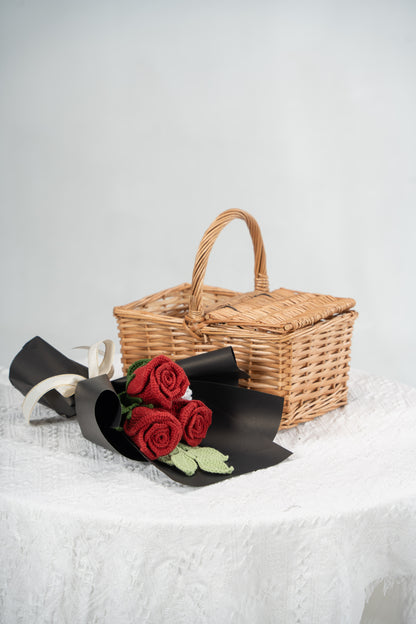Small Burgundy Rose Bouquet