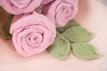 Small Dark Pink Rose Bouquet