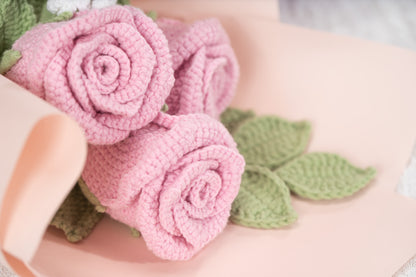 Small Dark Pink Rose Bouquet