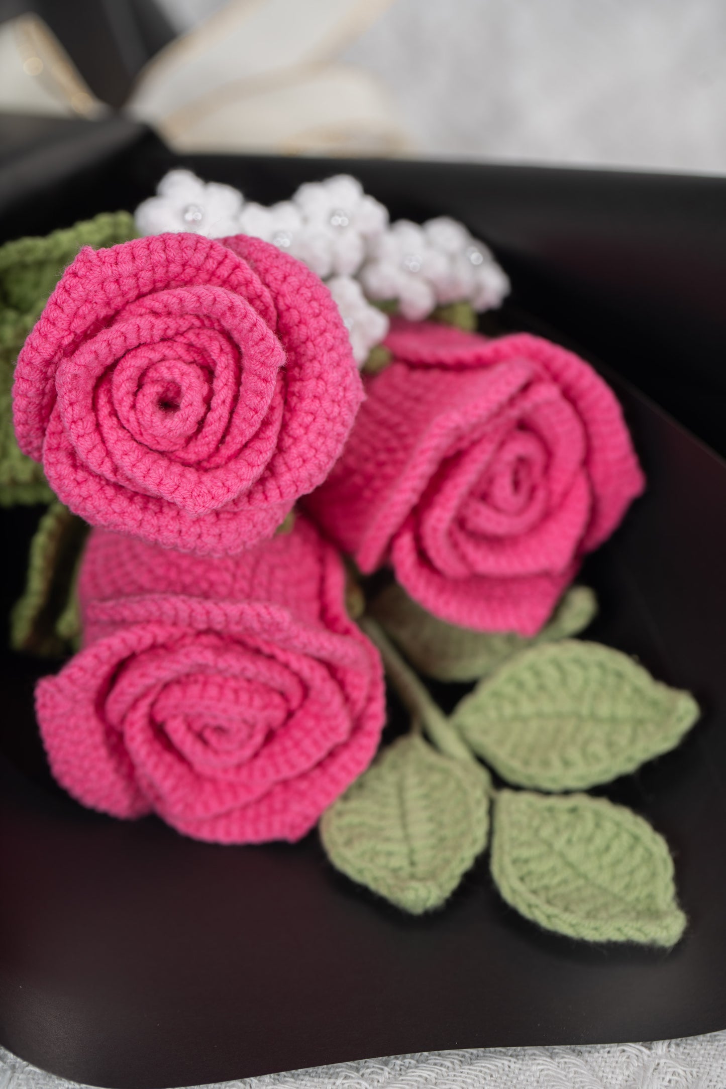 Small Hot Pink Rose Bouquet