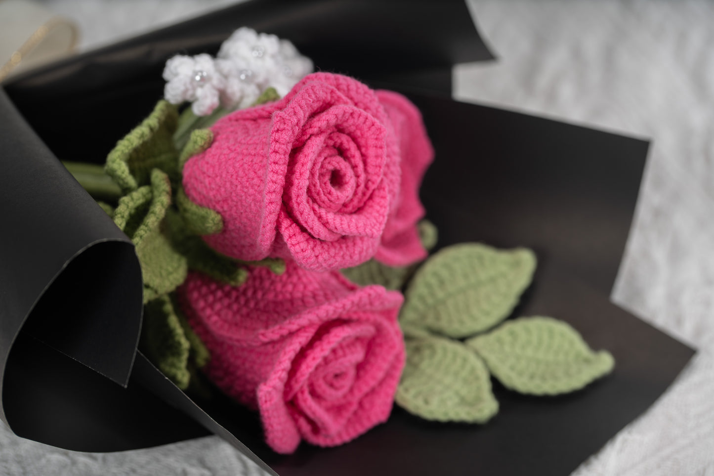 Small Hot Pink Rose Bouquet