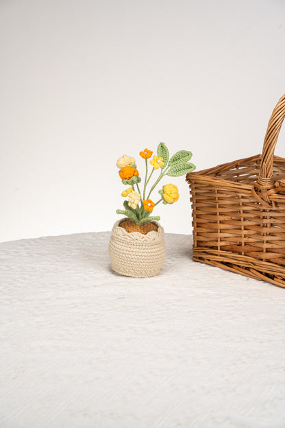 yellow rose and baby's breath