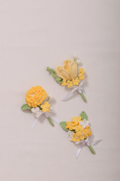 Yellow Wedding Bouquet Set
