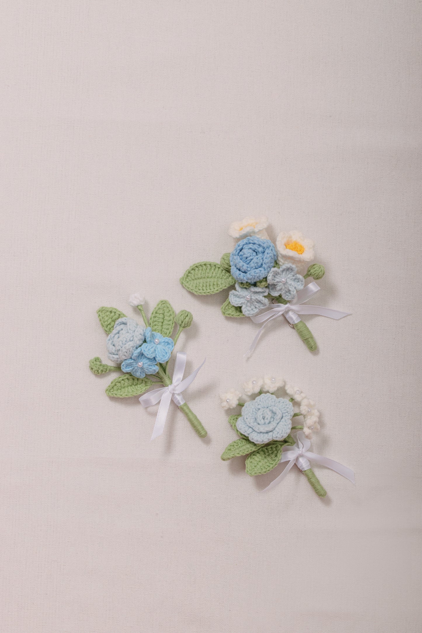 Blue Wedding Bouquet Set
