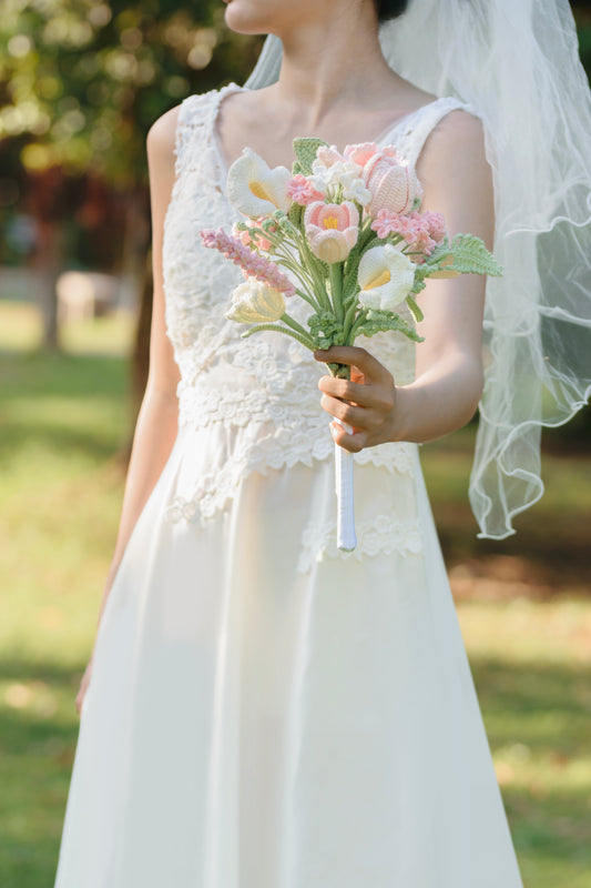 Pink Wedding Bouquet Set