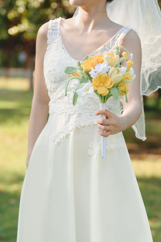 Yellow Wedding Bouquet Set