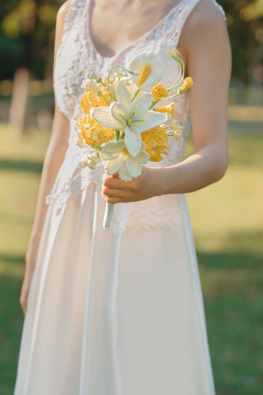 Yellow Wedding Bouquet Set