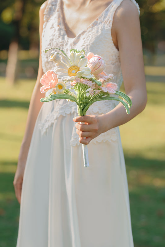 Pink Wedding Bouquet Set