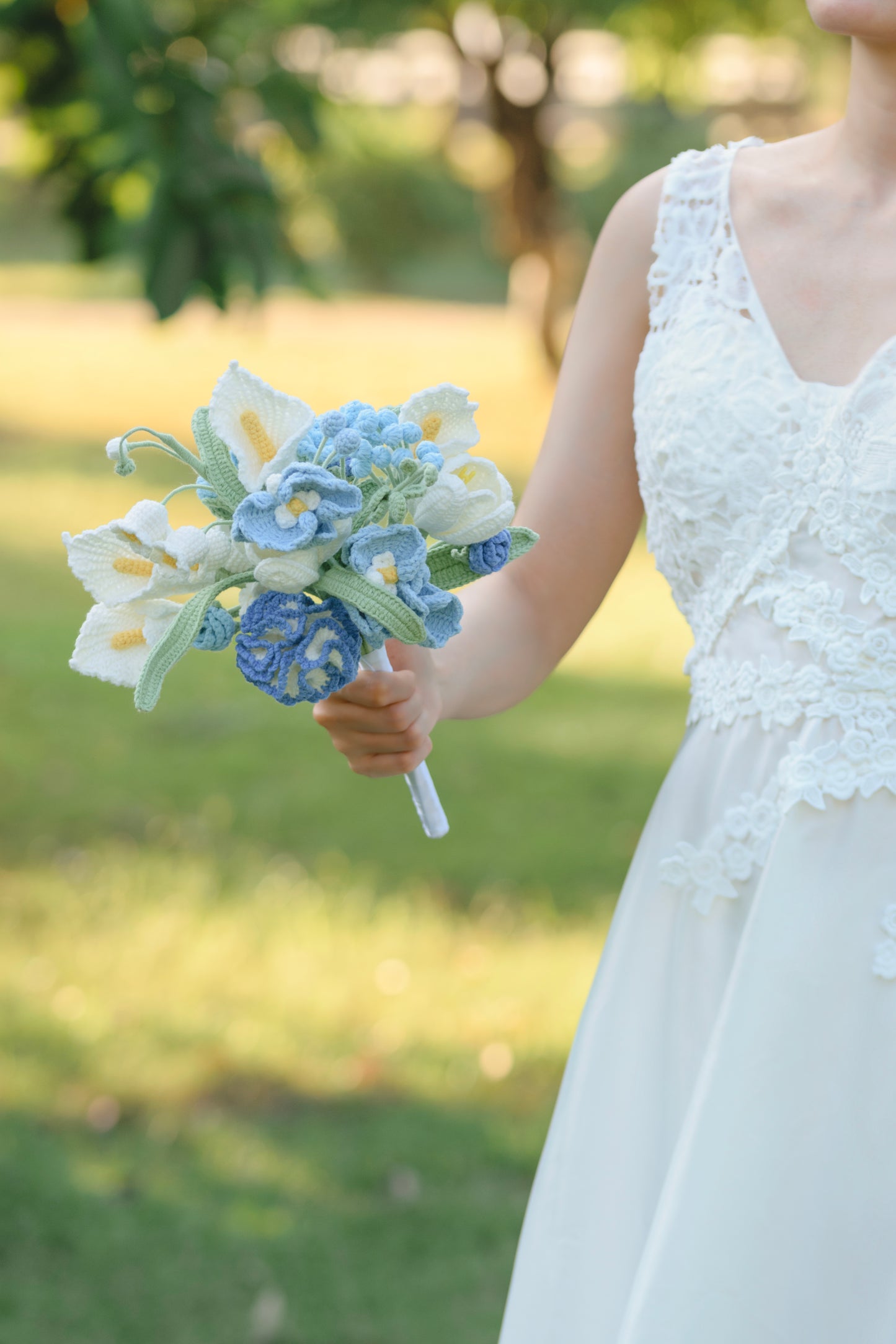 Blue Wedding Bouquet Set