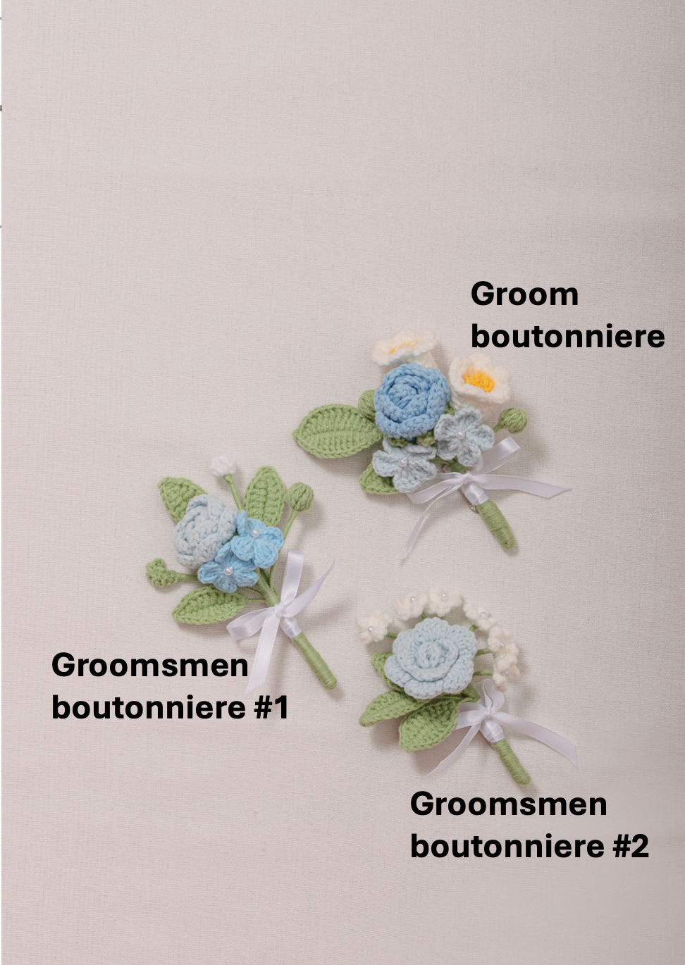 Blue Wedding Bouquet Set